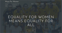 Desktop Screenshot of maya4women.org