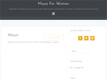 Tablet Screenshot of maya4women.org